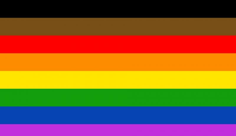 Image of rainbow flag.